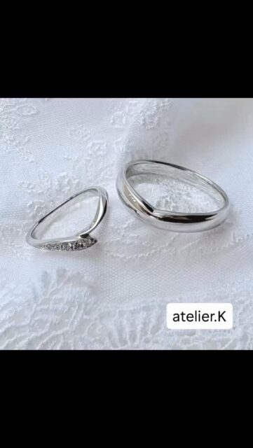 ご結婚おめでとうございます。プラチナのオーダーマリッジリング。
・
・
#atelierksapporo 
#マリッジリングオーダー 
#オーダージュエリー 
#アトリエkさっぽろ 
#hokkaido